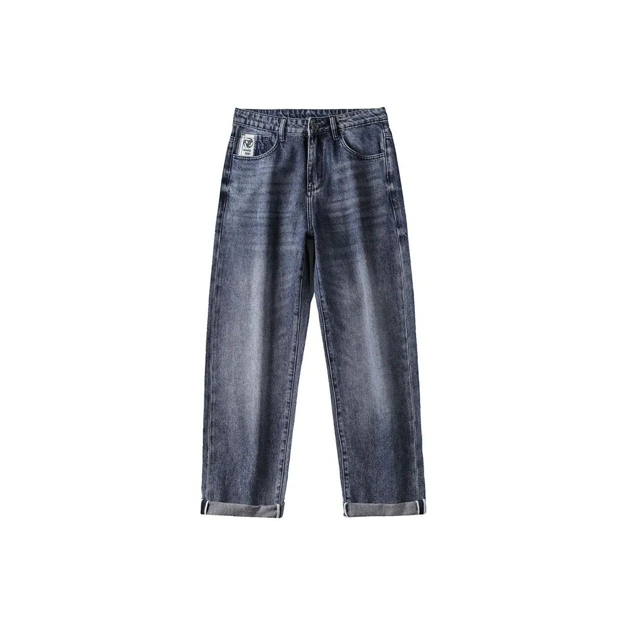 FAIRWHALE Летние Прямые Брюки Тонкие Джинсы Унисекс