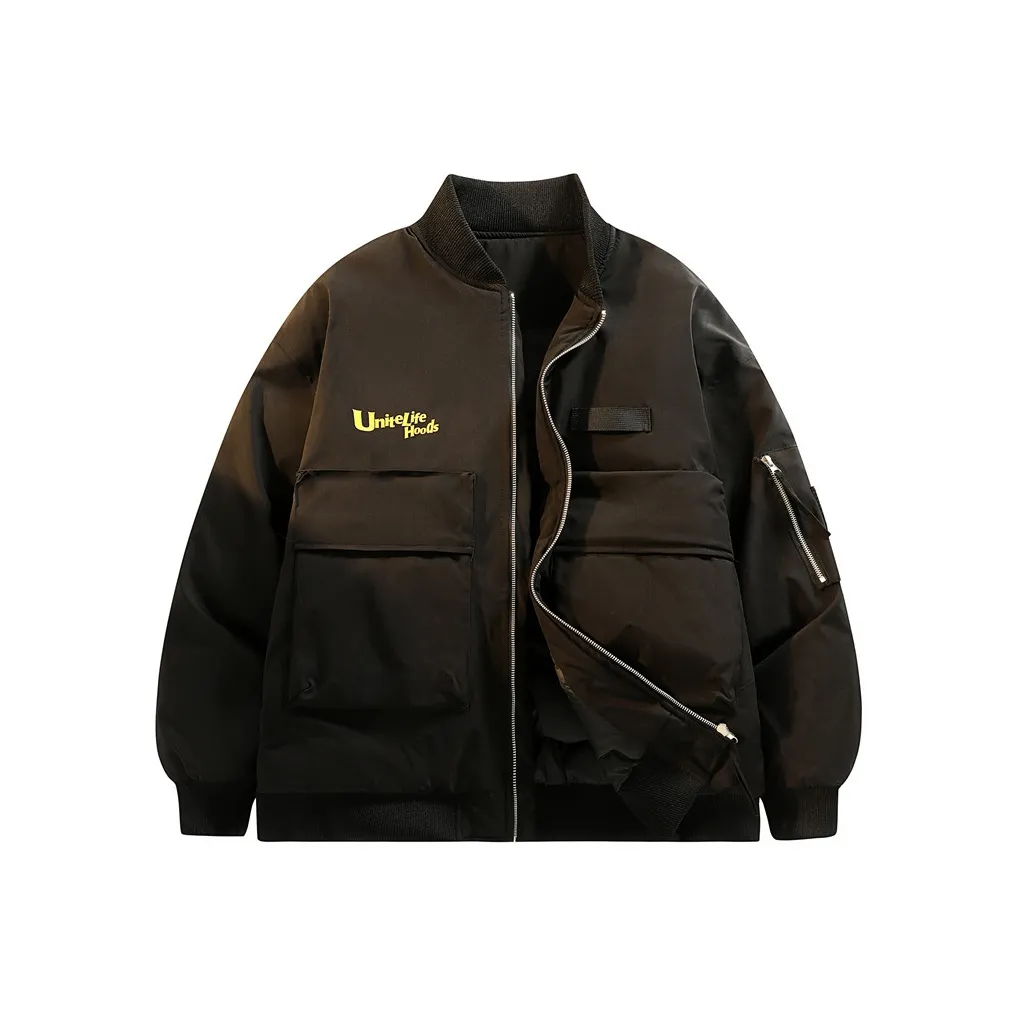 Unite Life HOODS Хлопковый пуховик унисекс черного цвета