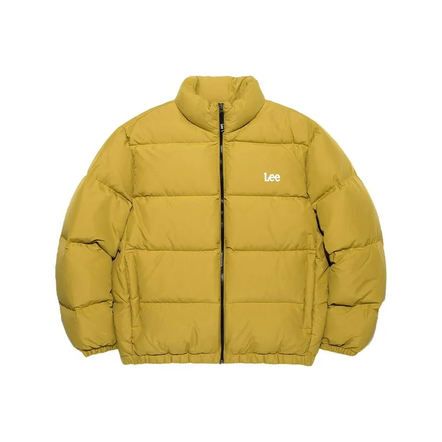 Lee Хлопковый пуховик унисекс горчичного цвета