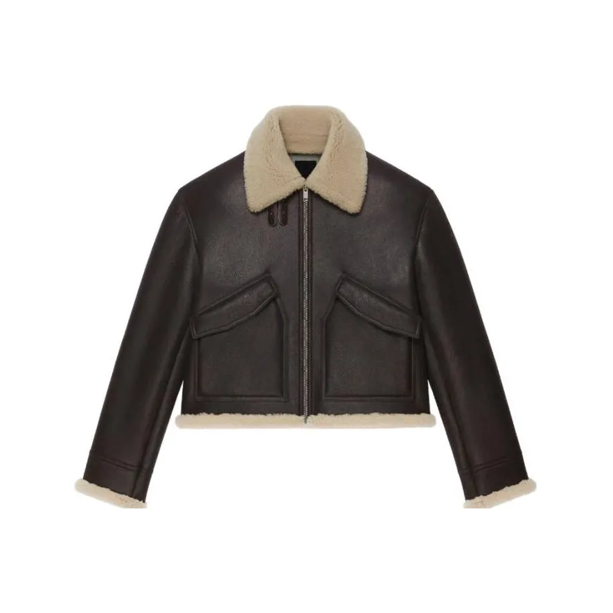 GIVENCHY FW23 Leather Jacket Men's Brown