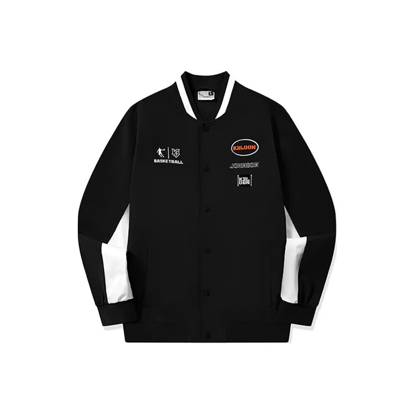 QIAODAN Jackets Coats Men's Black/Light Moss Gray