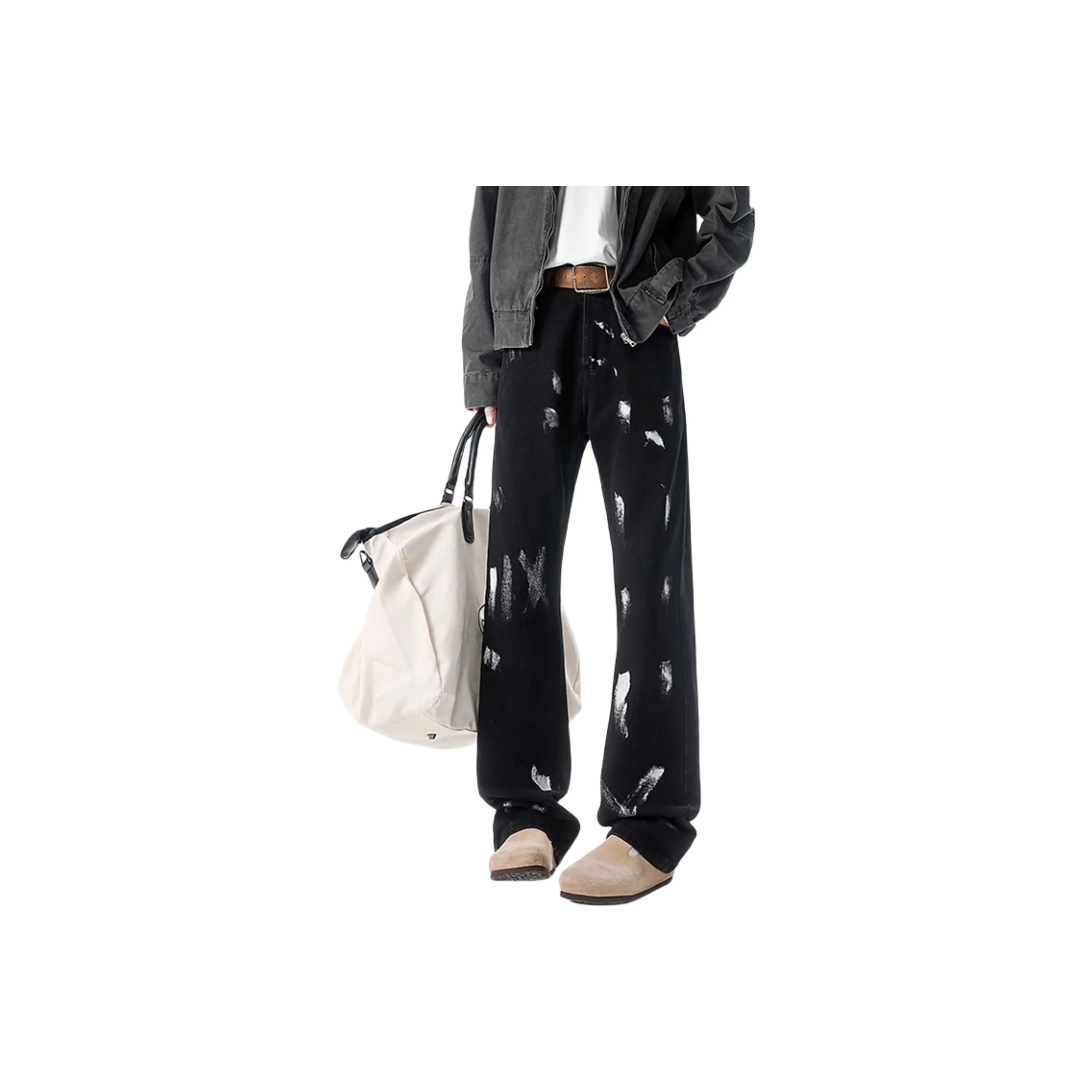 WARNING LIGHT Jeans Unisex Black