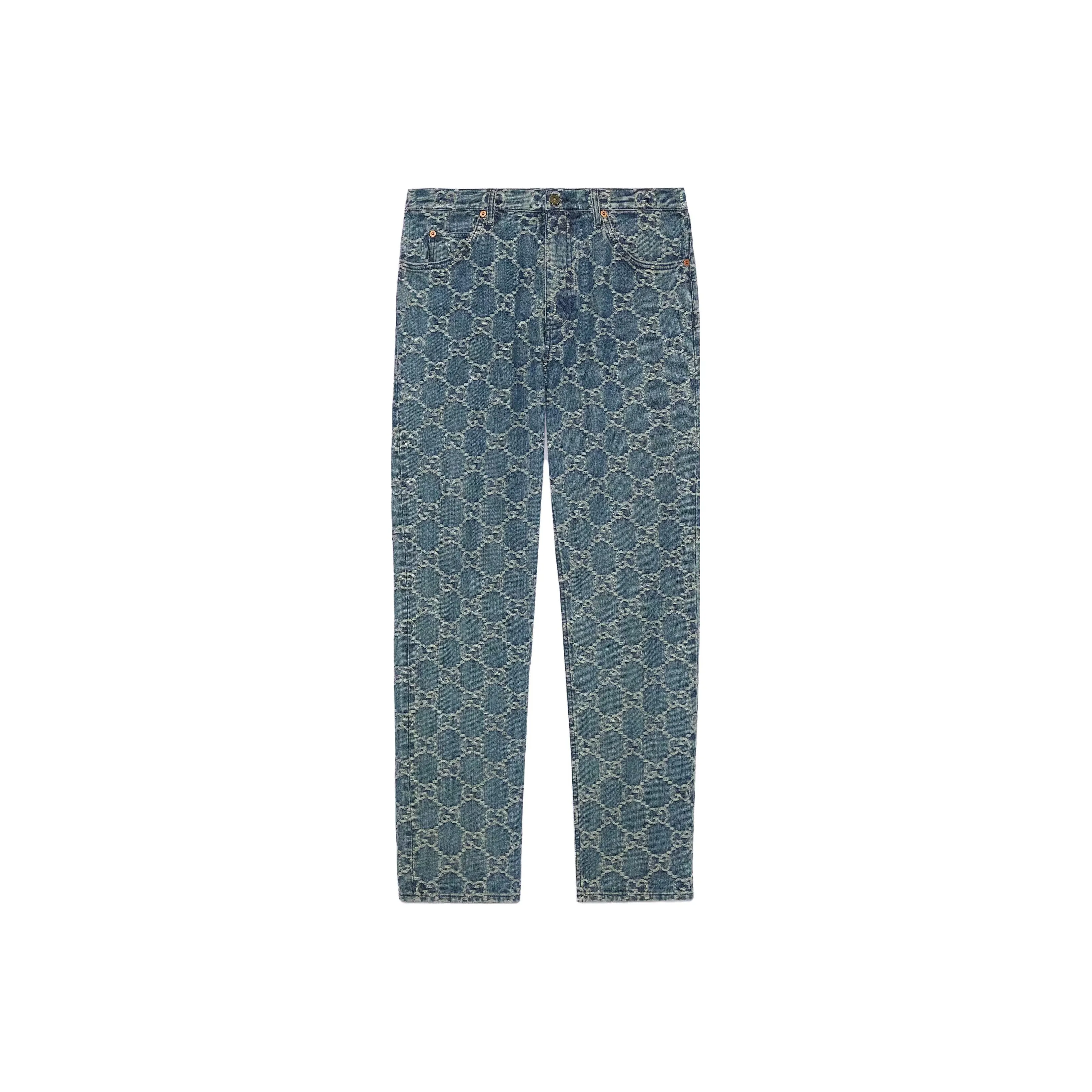 GUCCI GG jacquard Mid rise Straight leg Jeans