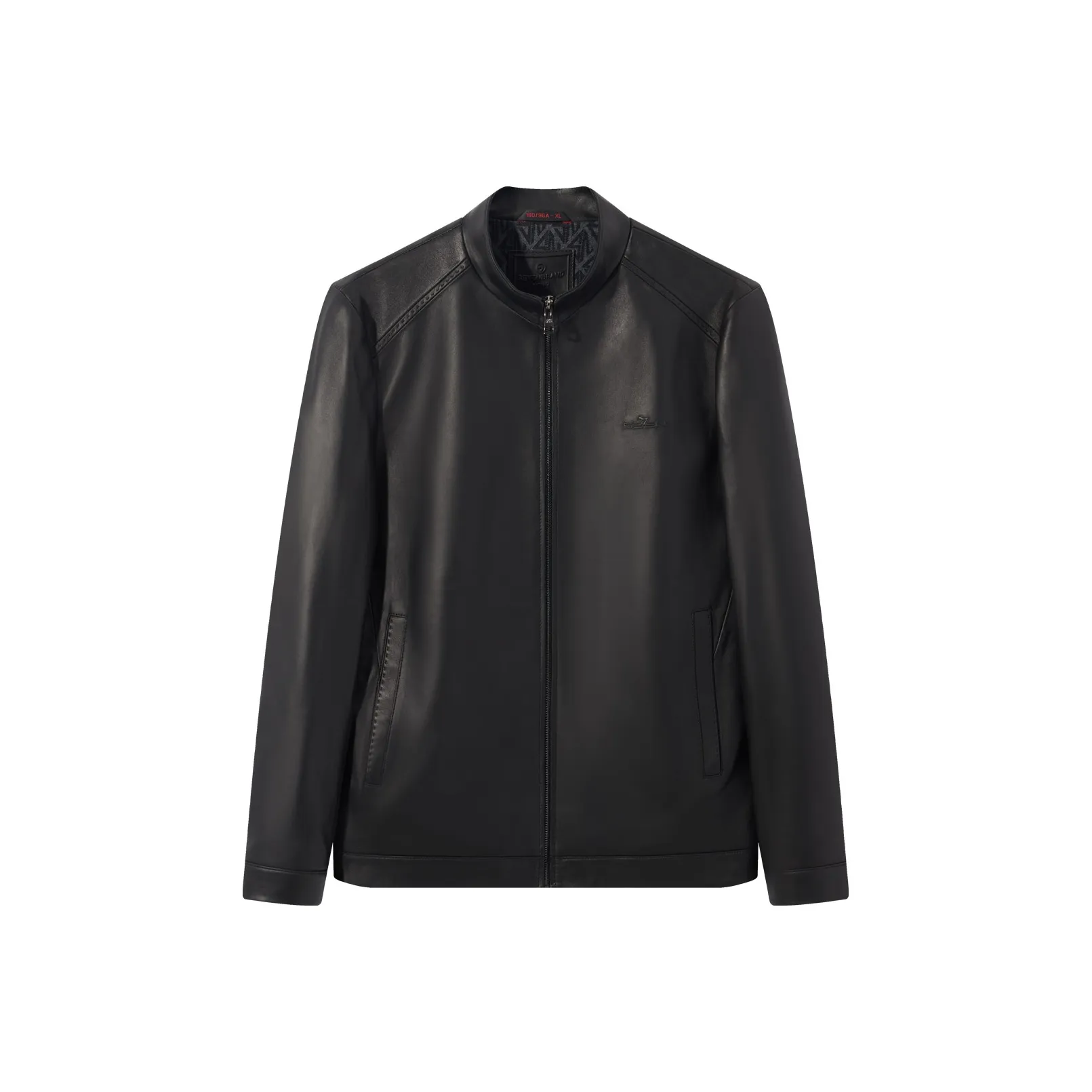 SEVEN Genuine Leather Sheepskin Leather Jacket Men's Black