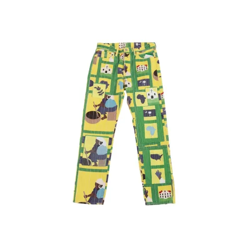 Denim Tears Denim Tears X Levis Co Branded SERIES Желтый, зеленый Унисекс Джинсы