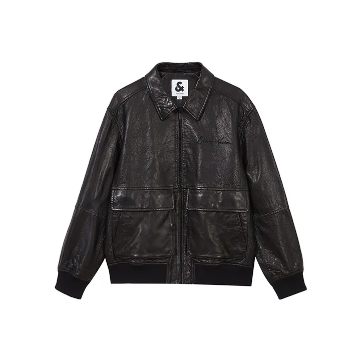 JACK JONES· Leather Jacket Coat Unisex