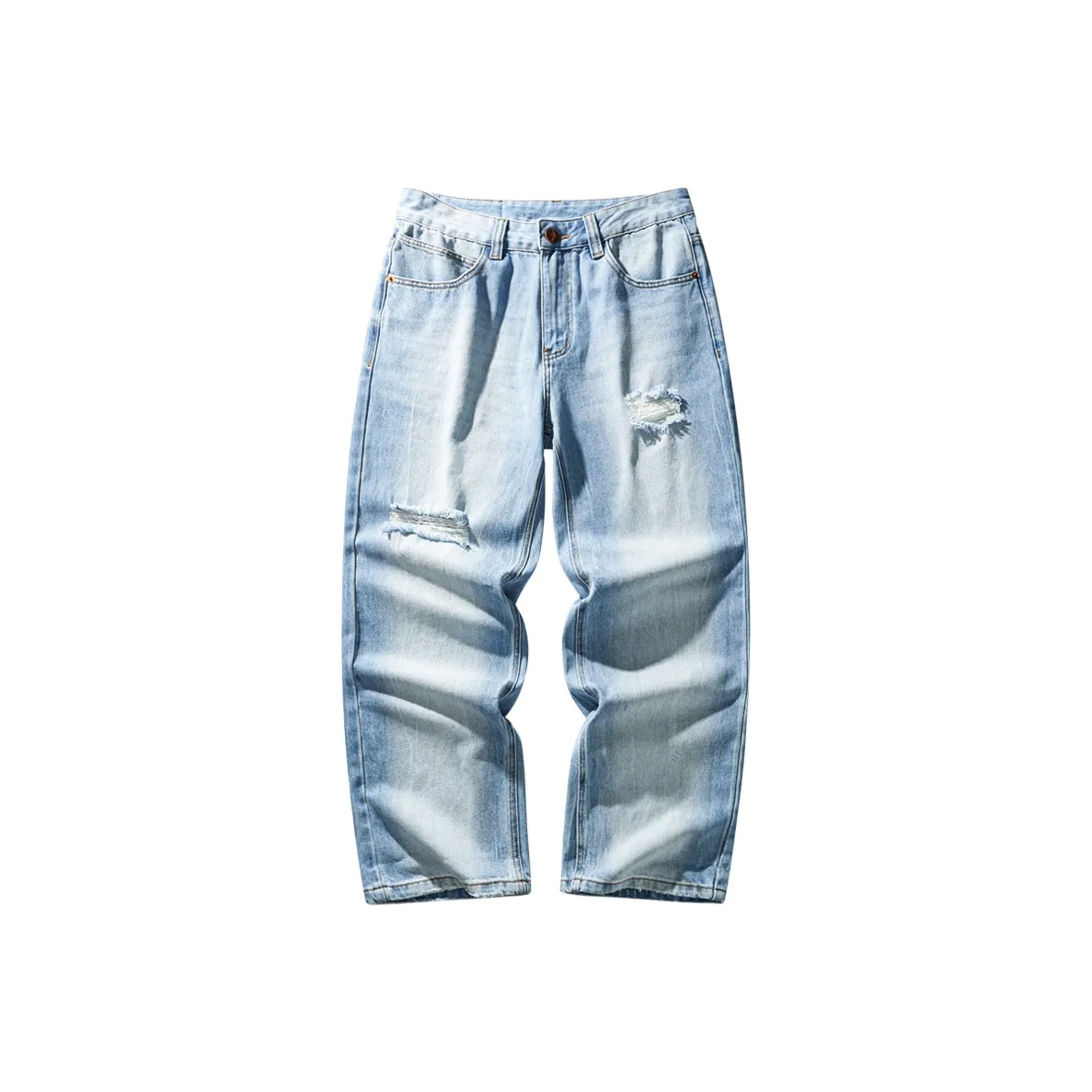 HZWH 2025 Spring AUTUMN Американский Свободный крой Прямой крой Мужские Цветные Синие