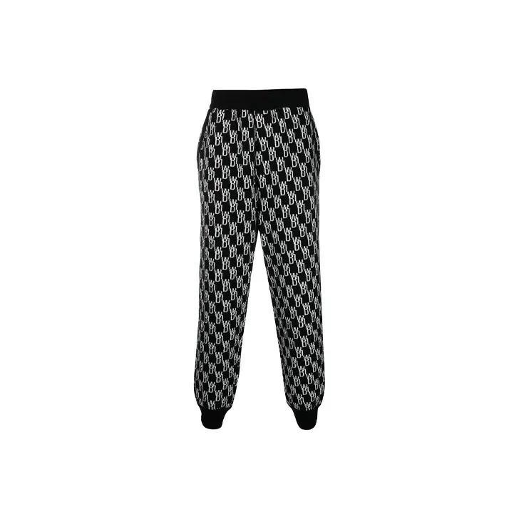 WE11DONE Logo Jacquard Knitted Trousers