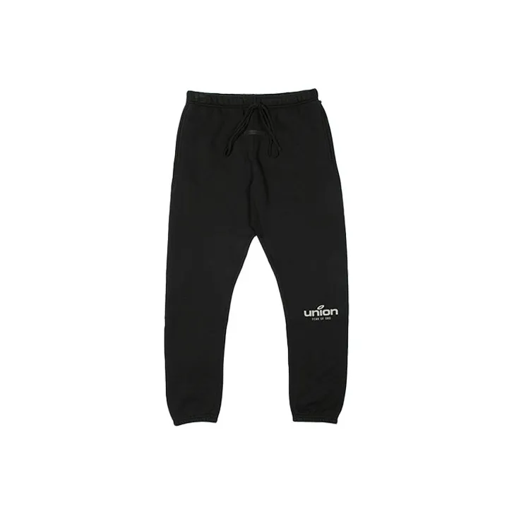 Fear of God Essentials FW21 Черные Унисекс Вязаные Тренировочные Брюки