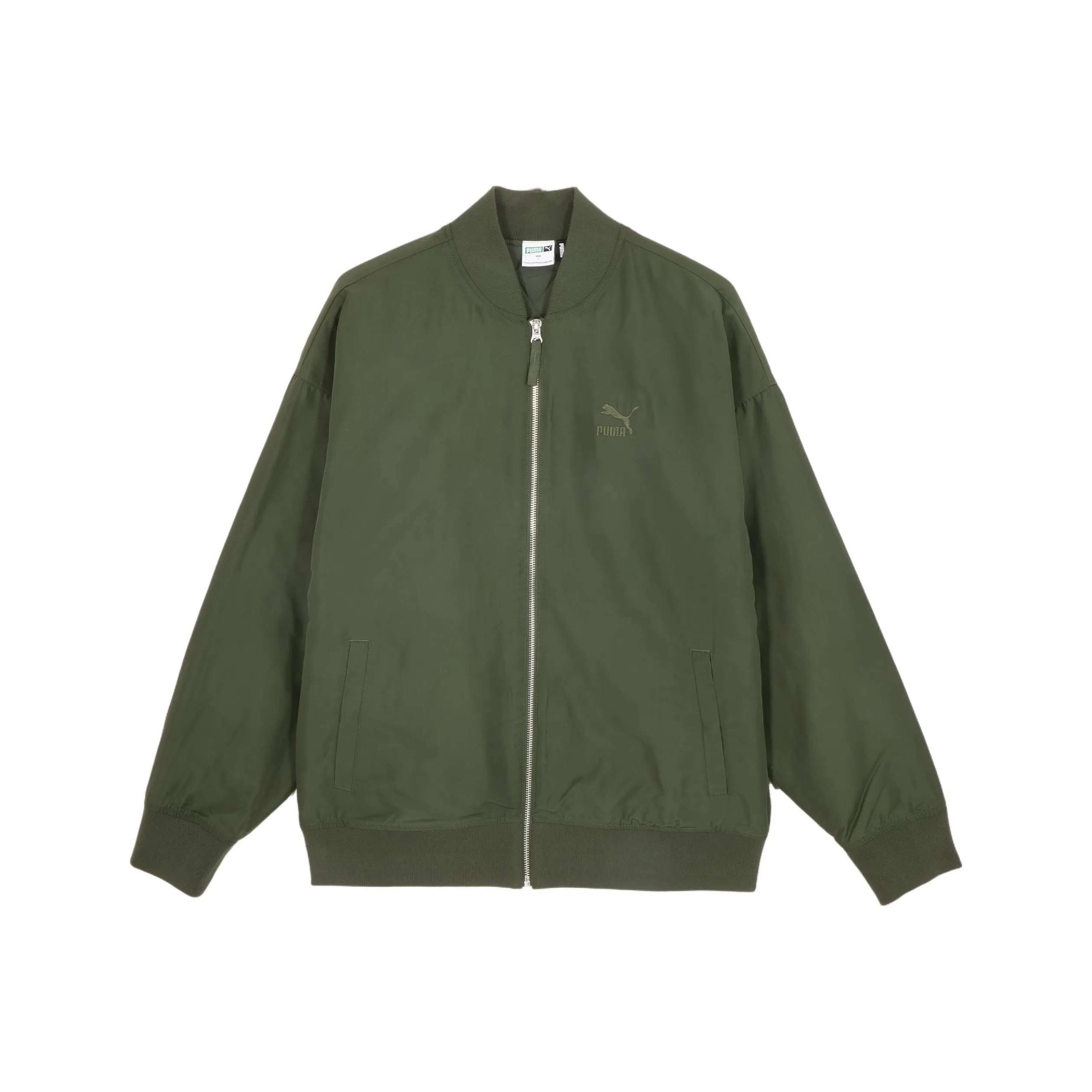 PUMA BZ CC Ткани вязаные Стеганый хлопковый пуховик Унисекс Армейский зеленый