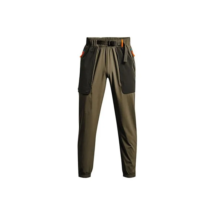 Under Armour RUSH Вязаные Тренировочные Штаны Мужские Зеленые