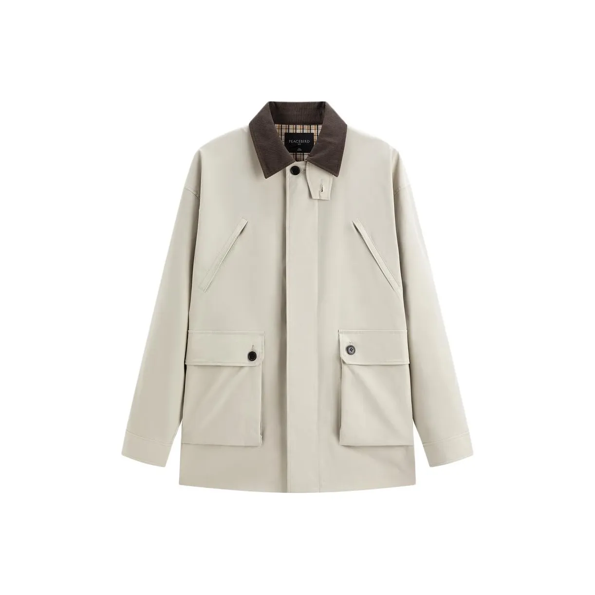 PEACEBIRD MEN Тренчкот Мужской Светлый Хаки