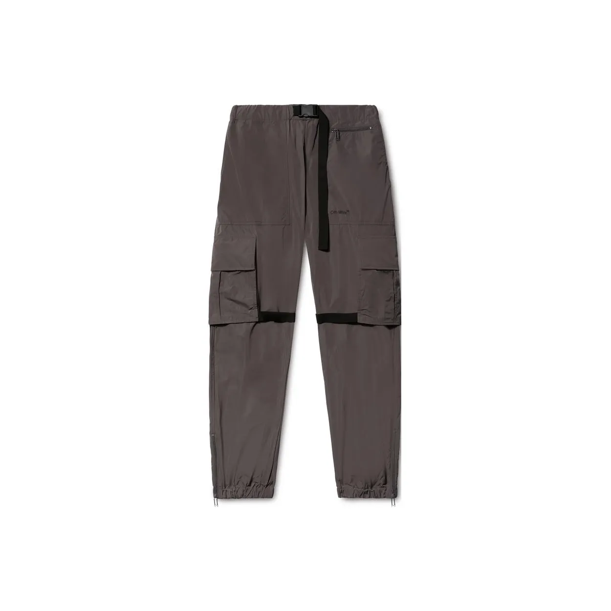 OFF WHITE Cargo Pants Loose Fit Style Men's Lead Gray