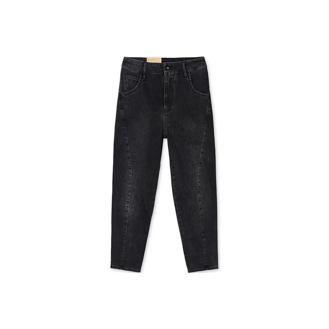 ABLE JEANS Узкие джинсы унисекс вымытый винтажный черный