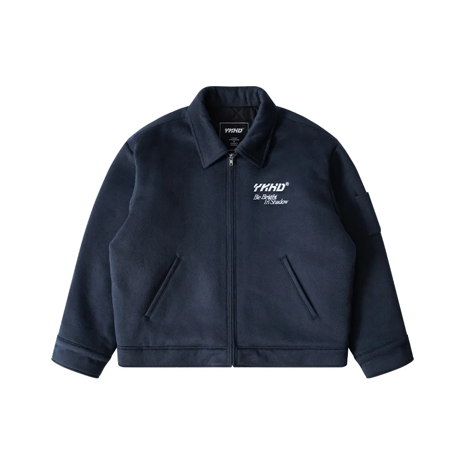 YKHD Jackets Coats Unisex Navy Blue