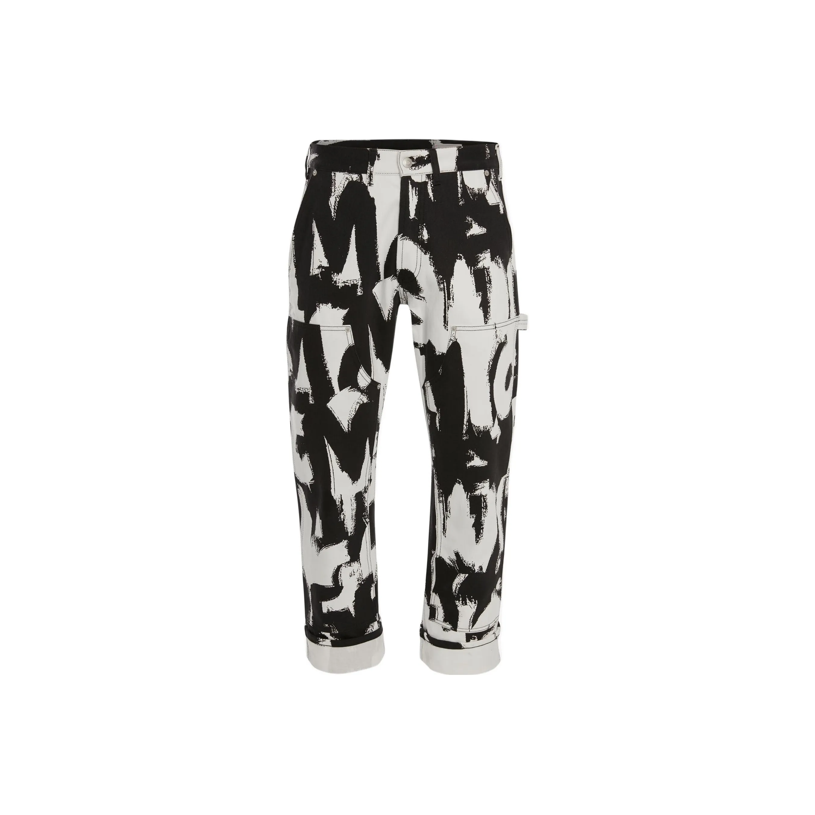 Alexander McQueen Graffiti print Straight leg Jeans