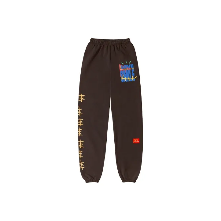 Travis Scott Повседневные брюки Унисекс Коричневый