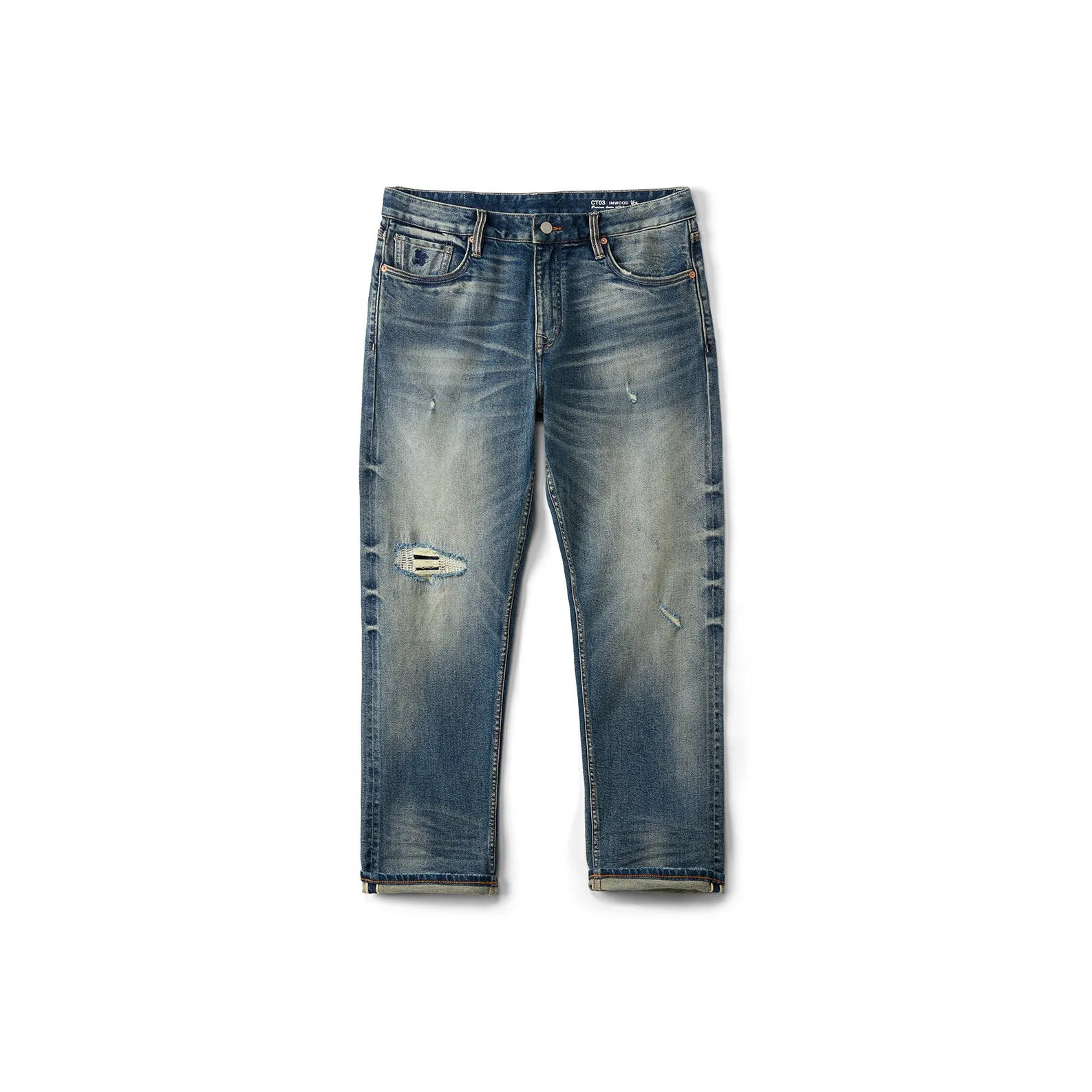 SIMWOOD Джинсы Мужские Промытые Винтаж Синий