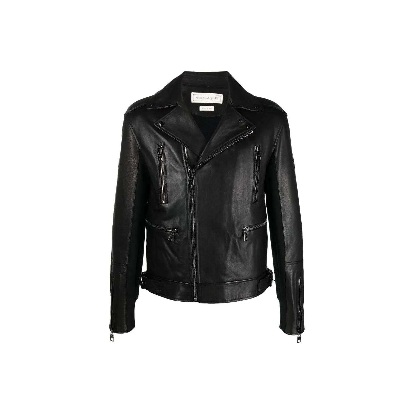 Alexander McQueen Leather trim Biker Jacket