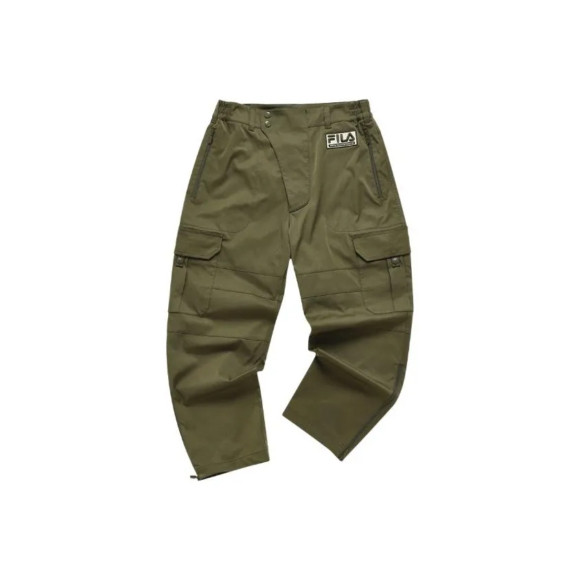 White Mountaineering X FILA Cargo Pants Men Grass Green