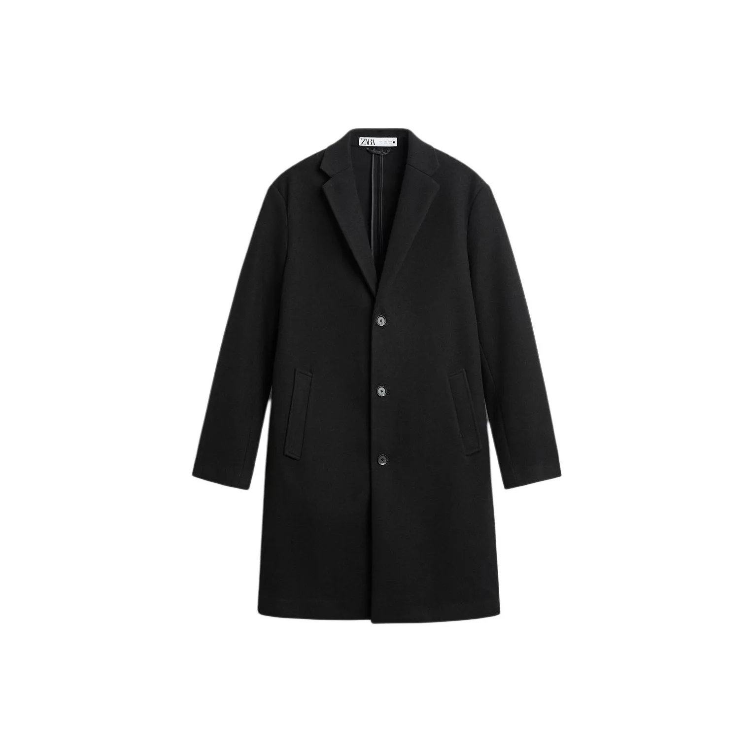 ZARA Trench Coats Men's Black