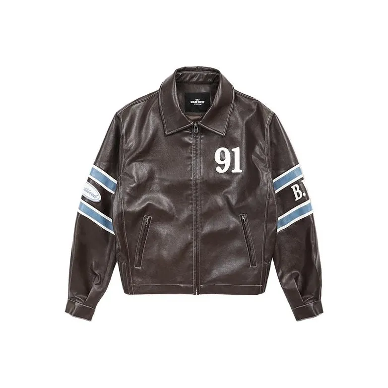 Badblood Кожа Куртка Унисекс Коричневый