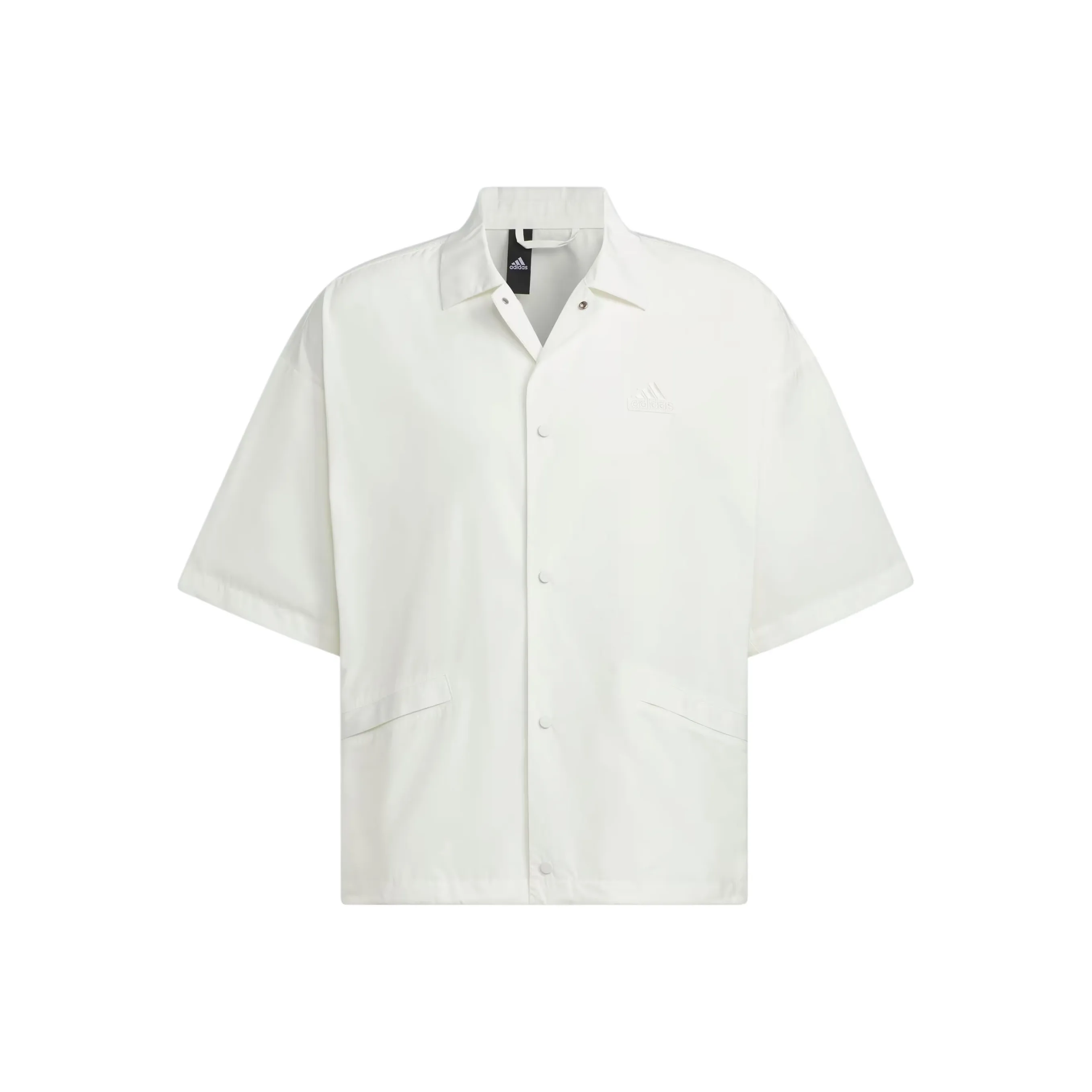Adidas Short Sleeve Coach Jacket Jackets Coats Men's Jade White