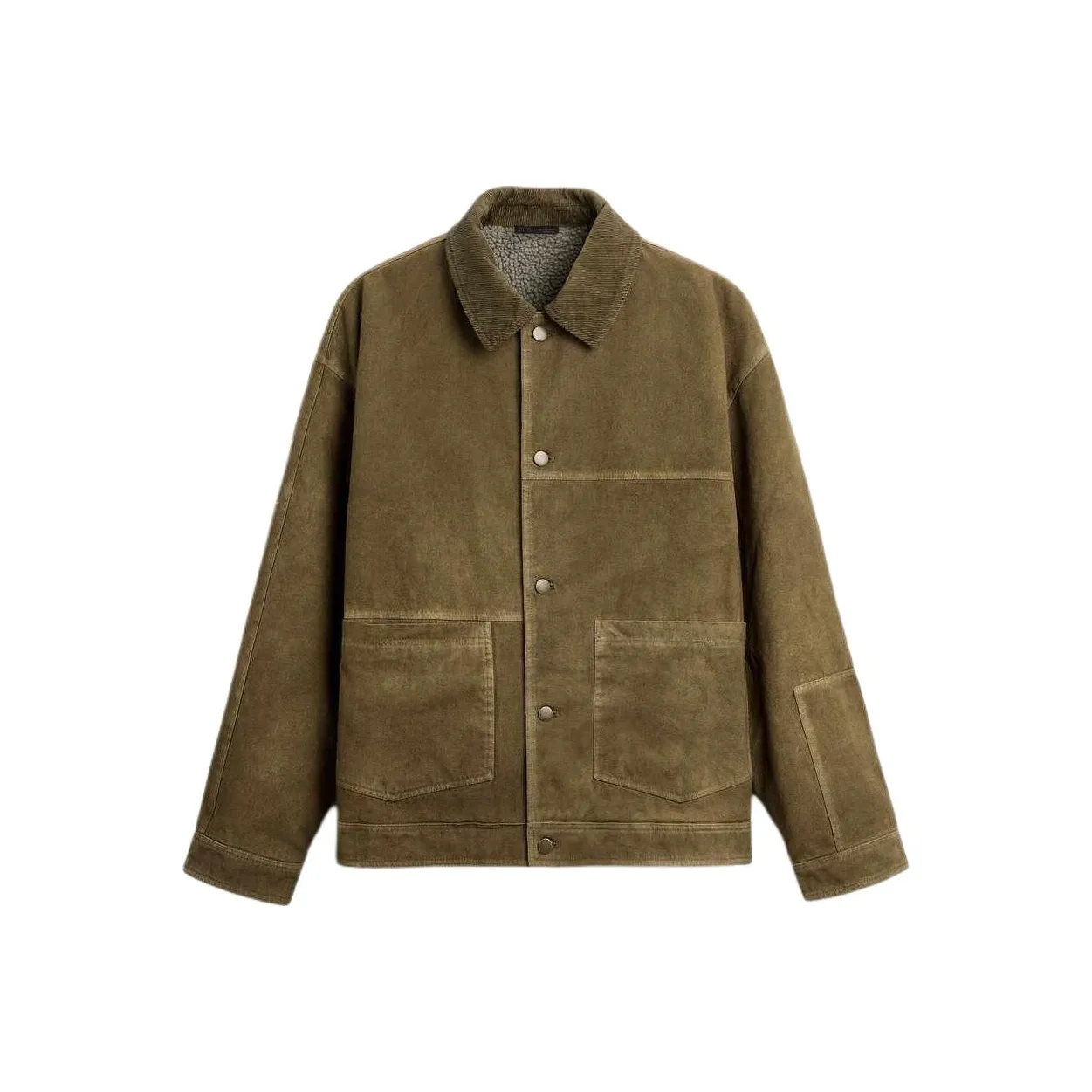 ZARA Новогодний FW24 Куртки и Пальто Мужской Выстиранный Зеленый