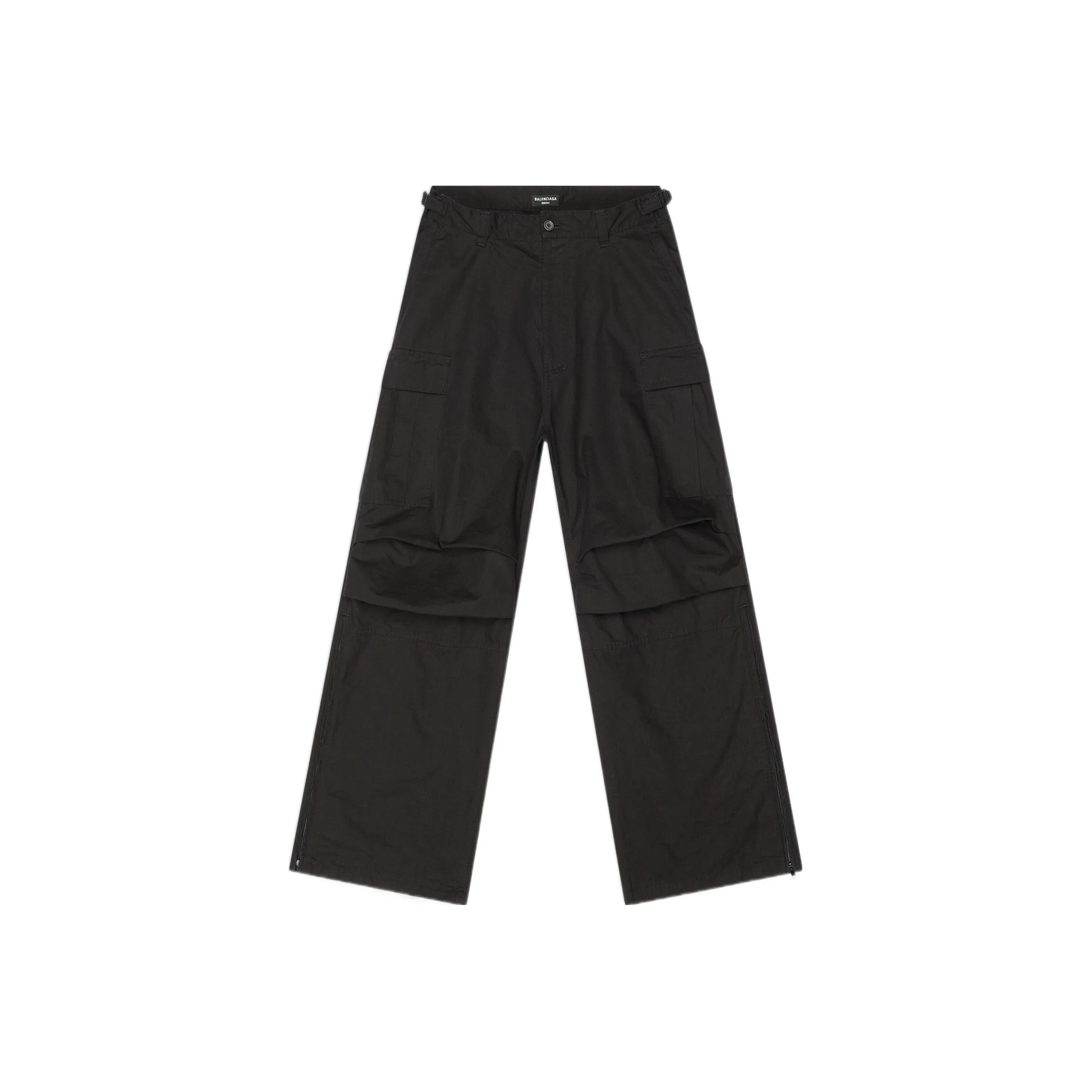 Balenciaga Cotton Ripstop Pulled Cargo Large Fit Pants