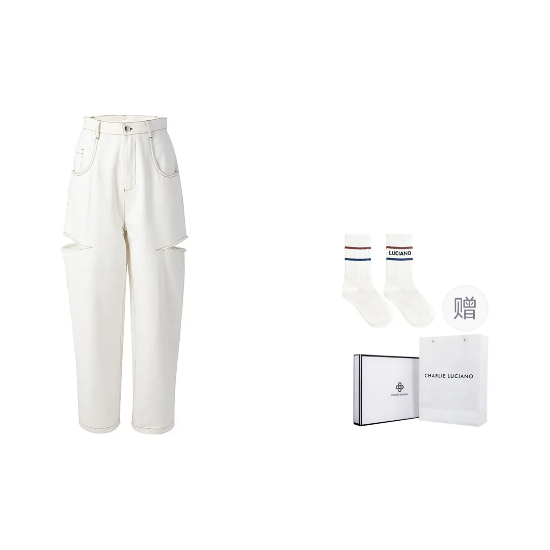 Charlie Luciano Jeans Unisex White