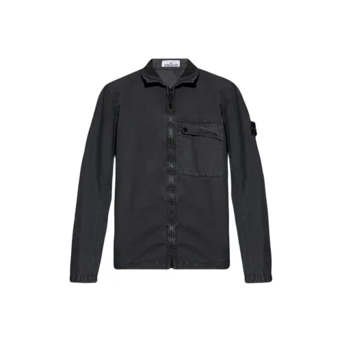 STONE ISLAND Угольно-серый Мужские Куртки