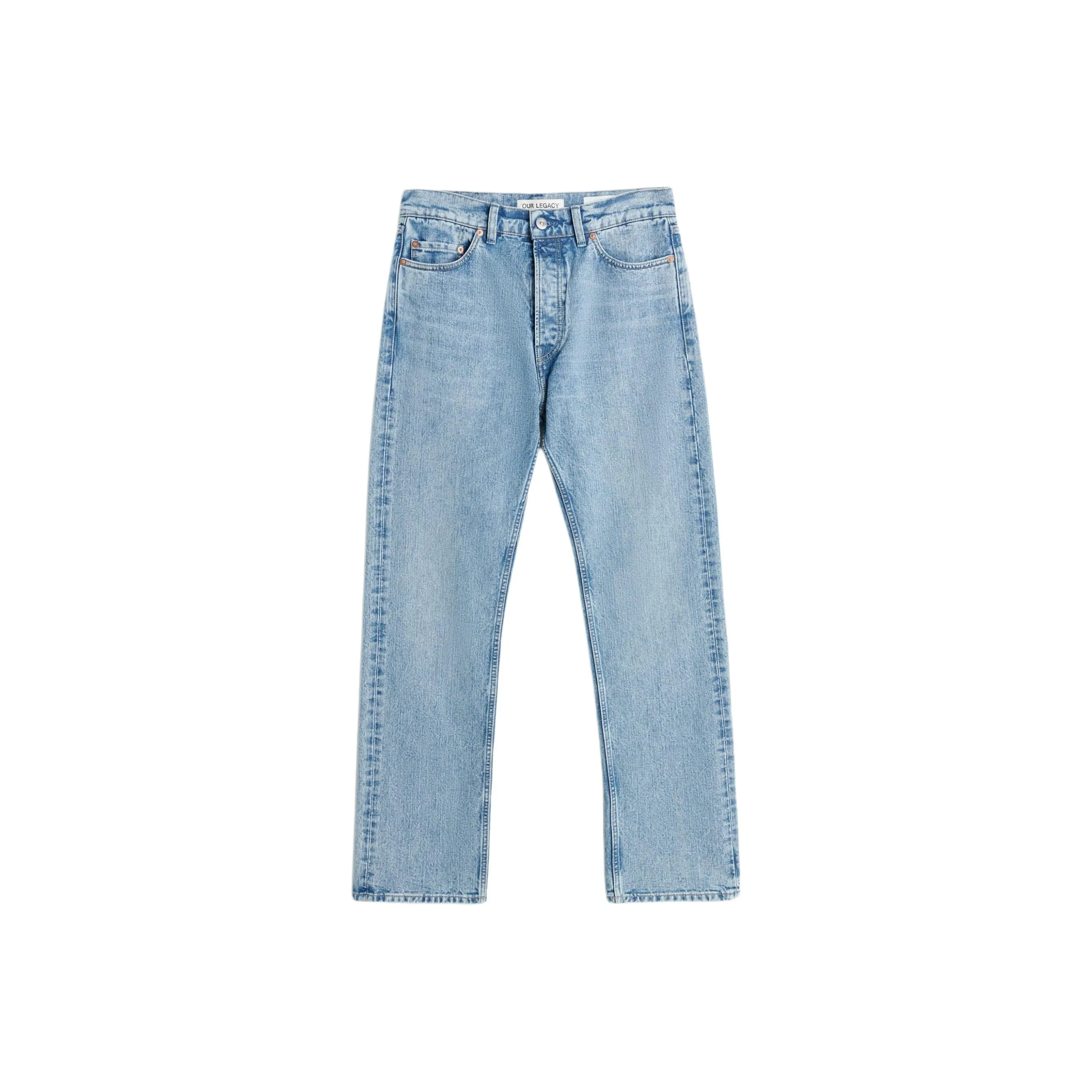 OUR LEGACY Collaboration SS24 Джинсы Мужские Светло-Синий