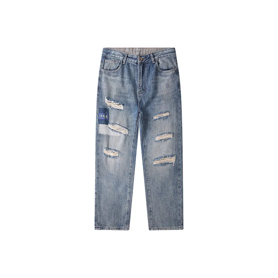 JASONWOOD Ripped Pants Jeans Unisex Blue