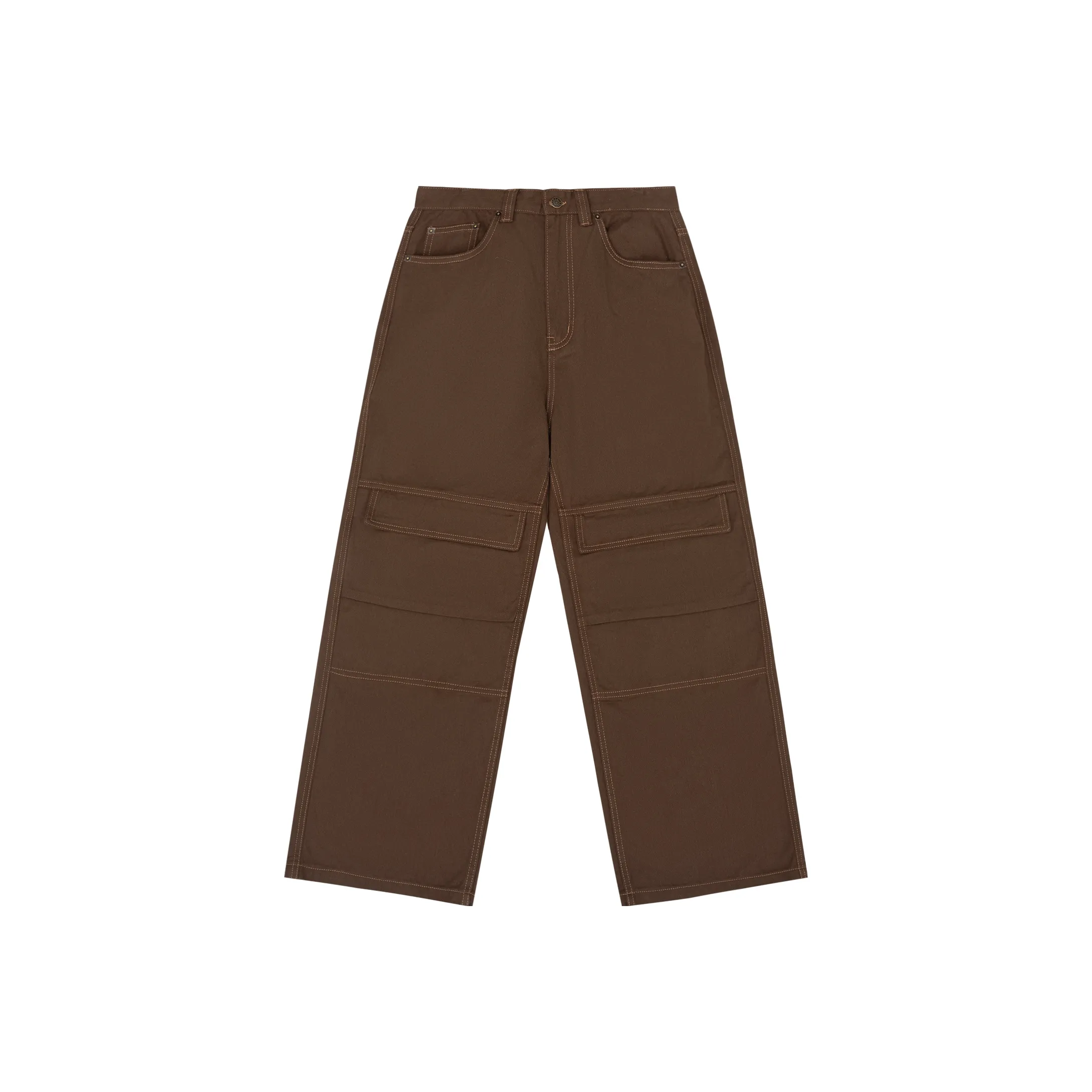 MostwantedLab Cargo Pants Unisex Dark Coffee