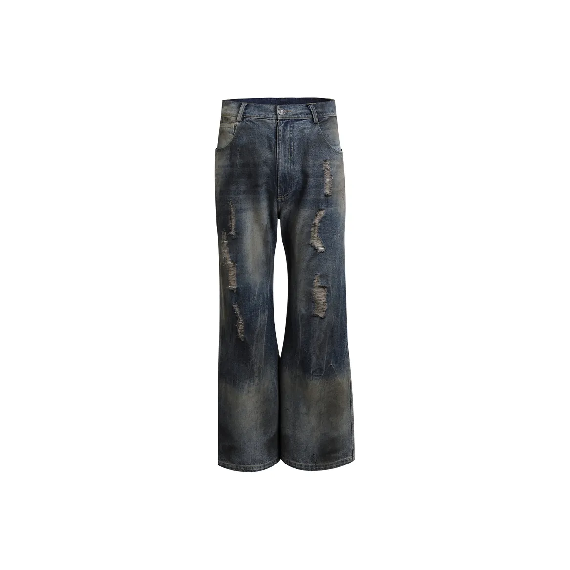 DND4DES Джинсы Унисекс Выстиранный Синий