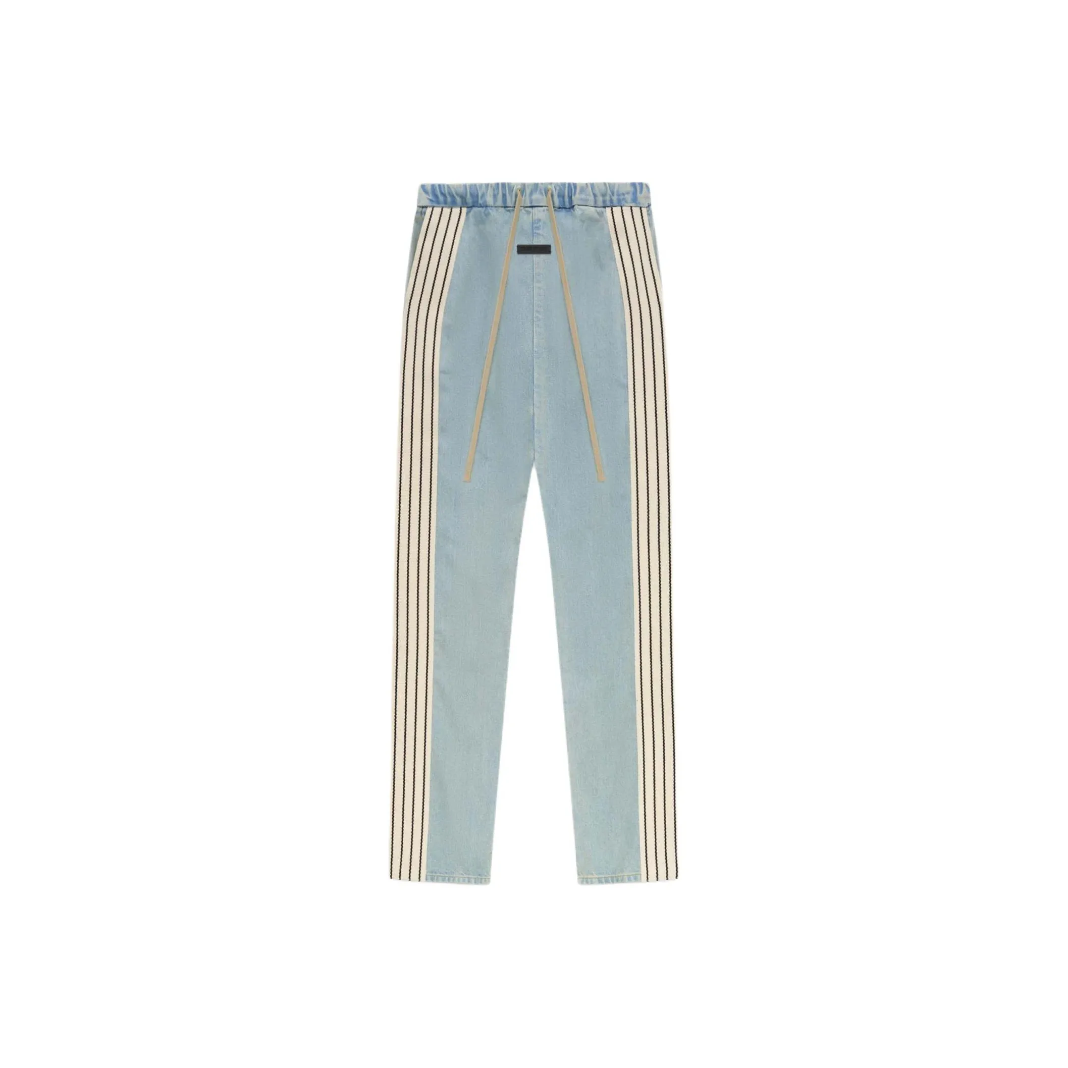 Women's High Rise Shorts Weathered White Stripe Detailed Drawstring Jeans