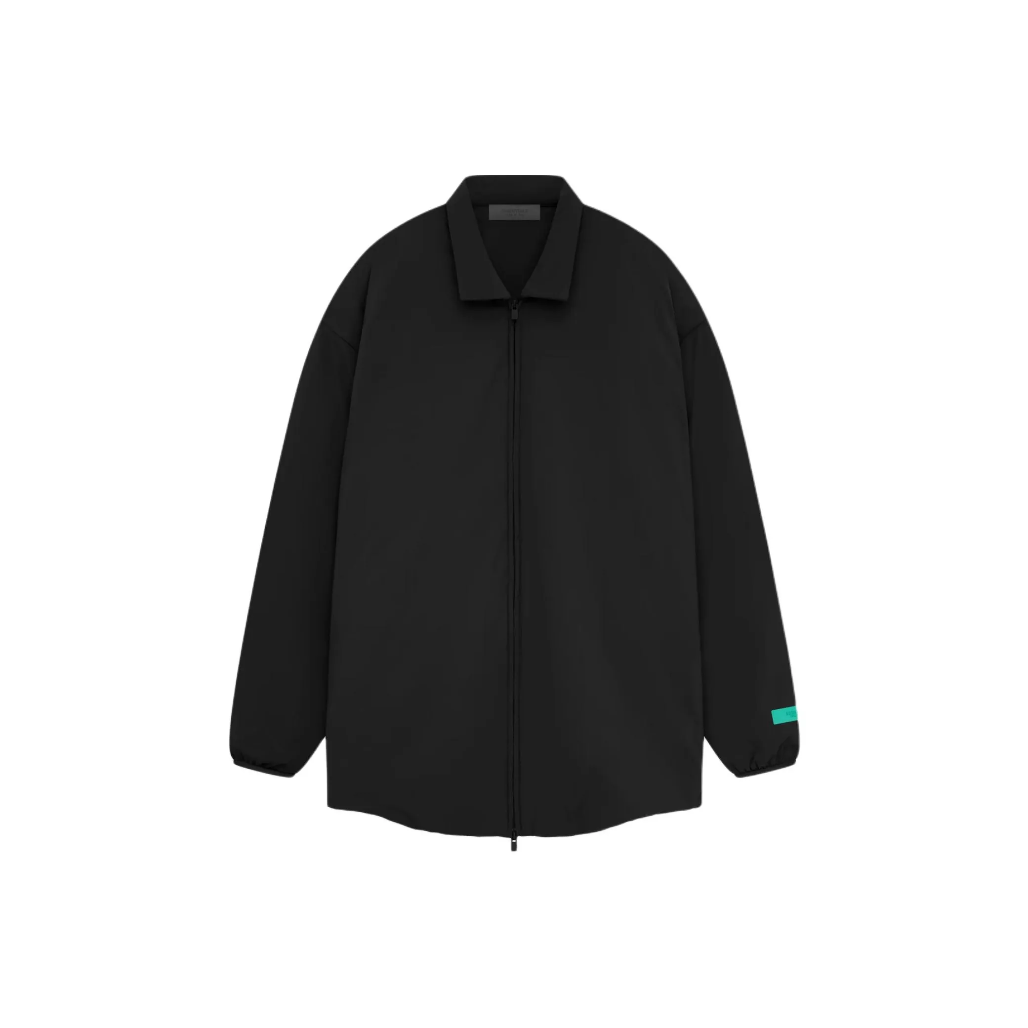 Fear of God Essentials SS24 Drop2 Нейлоновая Заправленная Рубашка Куртка Куртки Пальто Мужской Глубокий Черный Глубокий Черный