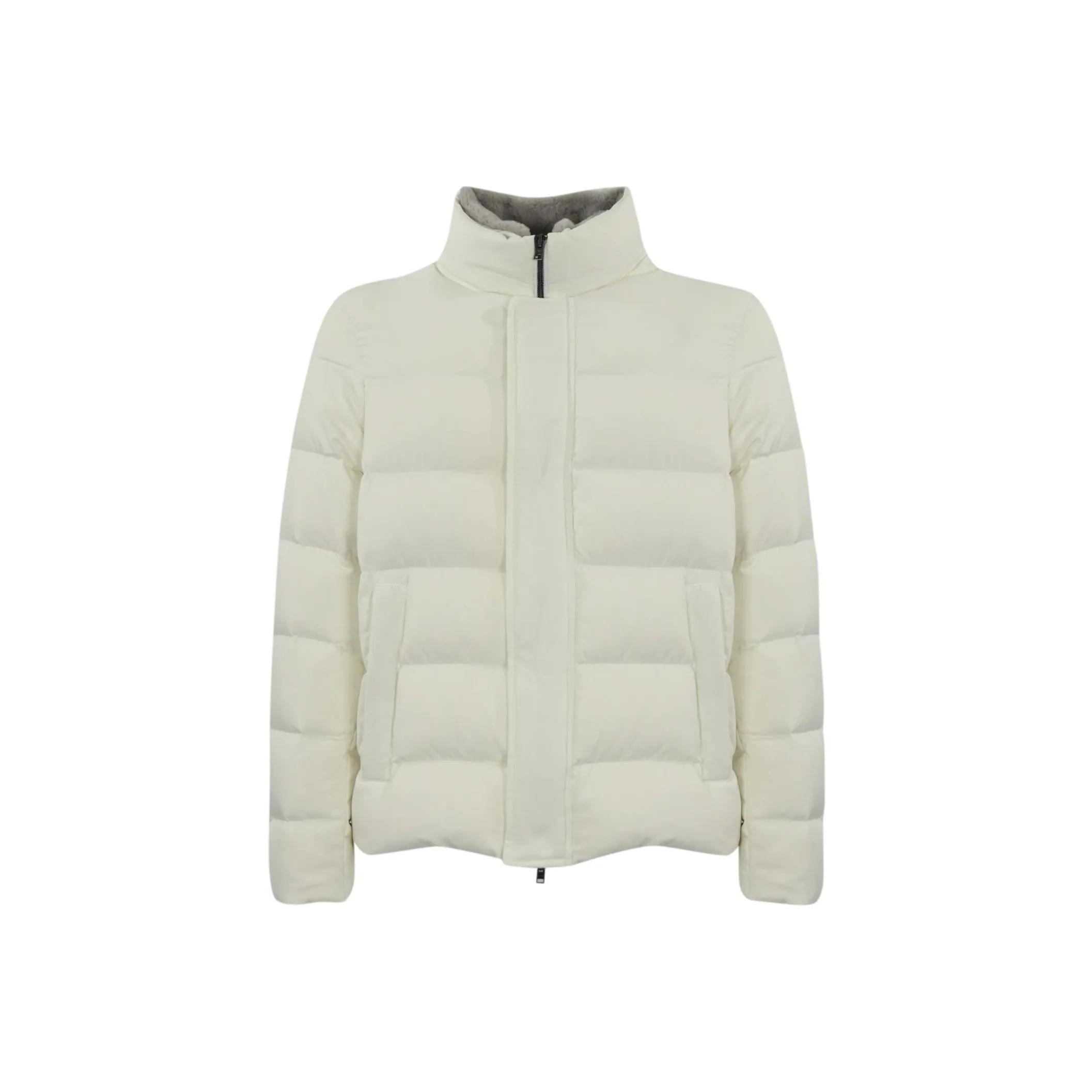 HERNO High Neck Zip Up Padded Coat