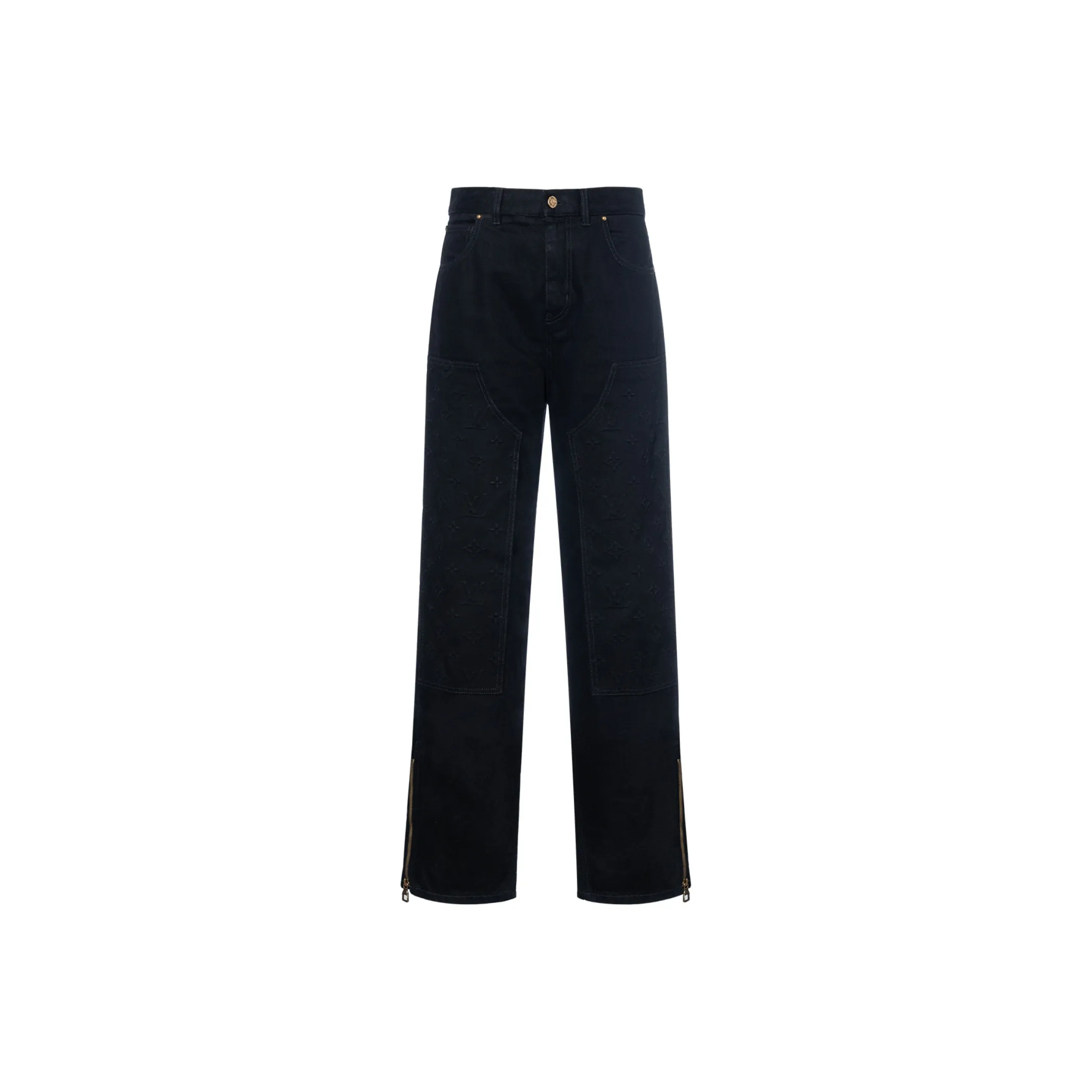 LOUIS VUITTON Monogram Detail Carpenter Denim Pants