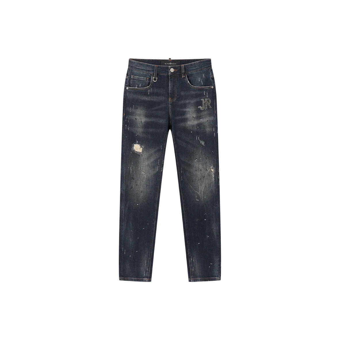 JOHN RICHMOND Темно-джинсовый синий Мужские Джинсы