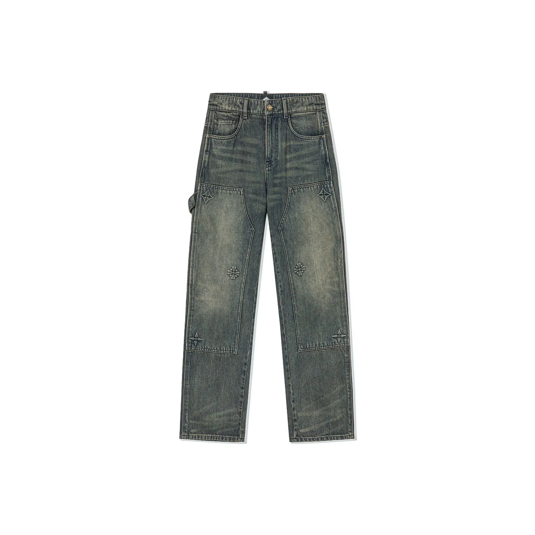 23R+ Синий Мужской Джинсы