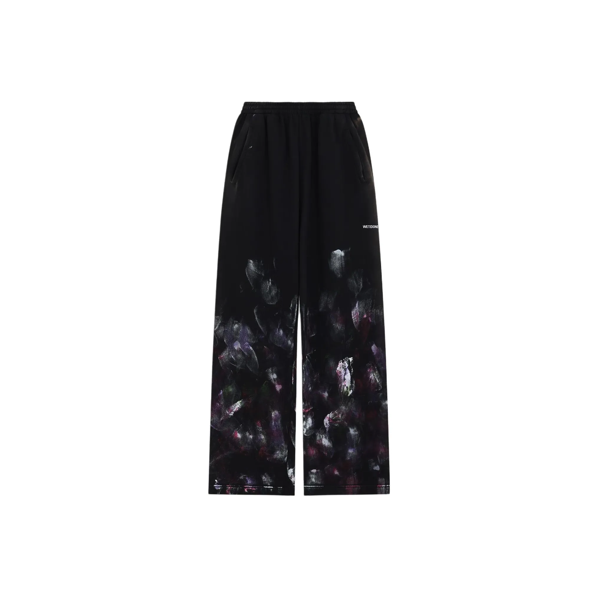 WE11DONE Painterly print Cotton Track Pants
