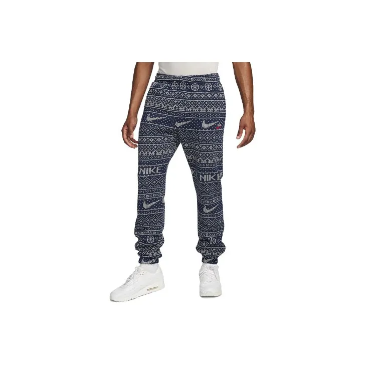 Nike Sportswear Club Флис Вязаные Тренировочные Штаны Мужские Морской Синий