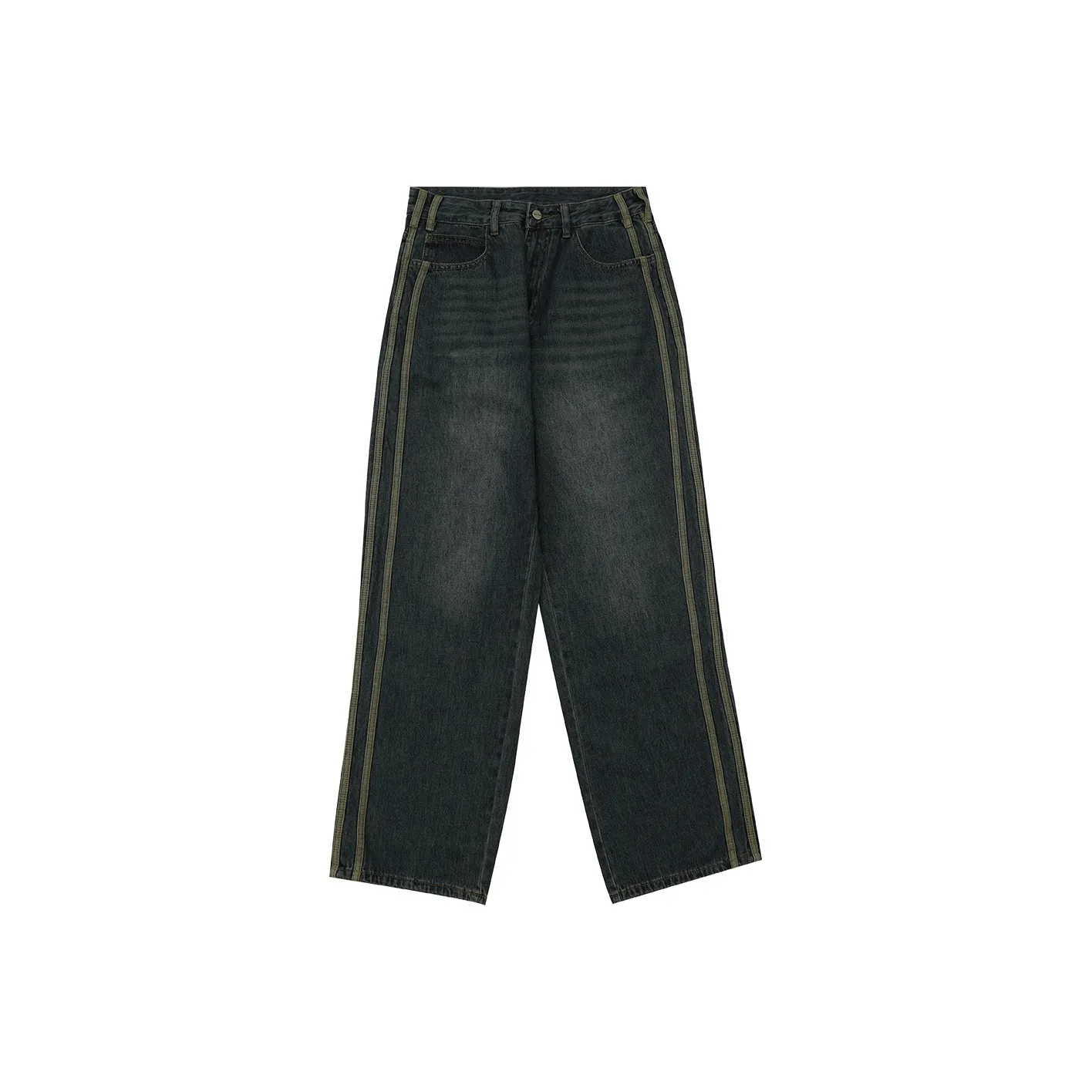 LUJIAMEN Jeans Men's Gray Green