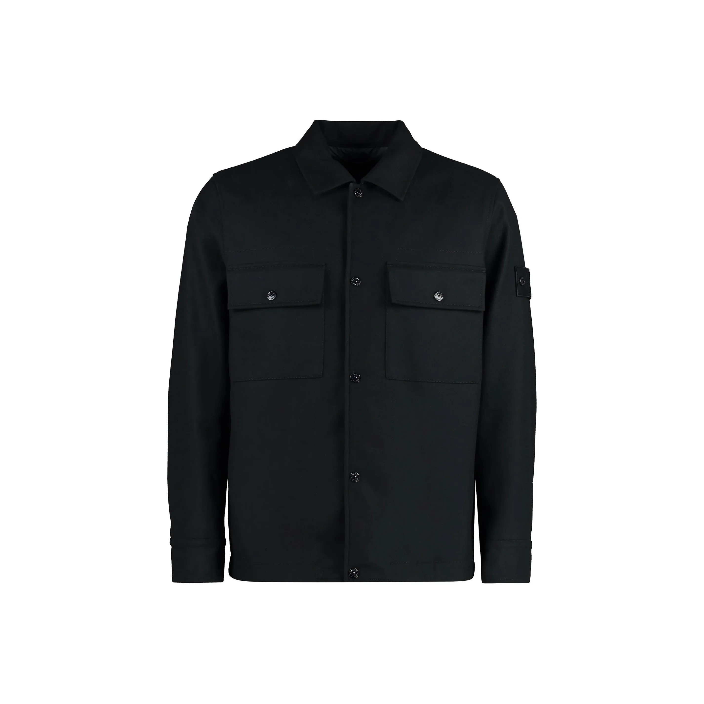 STONE ISLAND Long Sleeved Button Up Overshirt