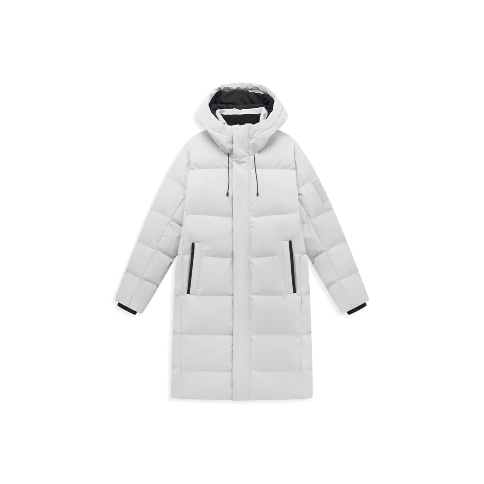 XTEP Пуховик Мужской Кремовый Серый