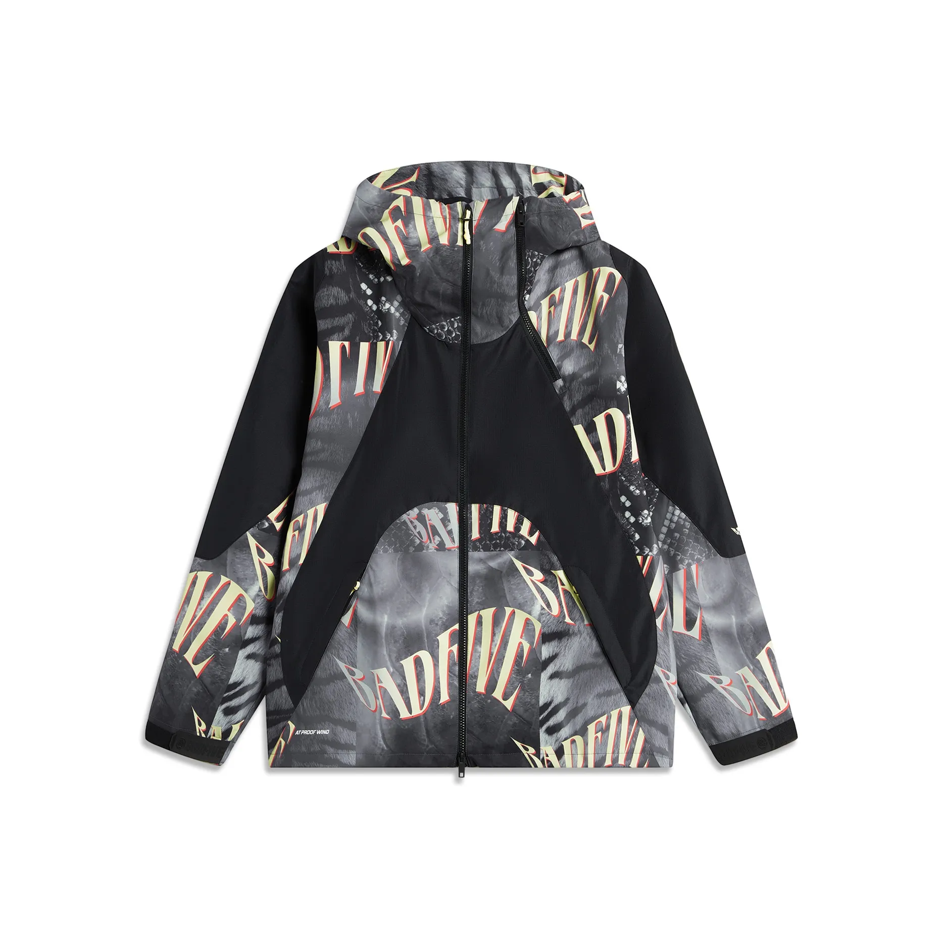 LINING Тренчкот Мужской с принтом "Черный повсюду"