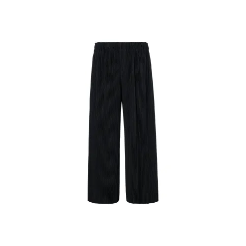 Homme Plissé Issey Miyake Черные Мужские Повседневные Брюки
