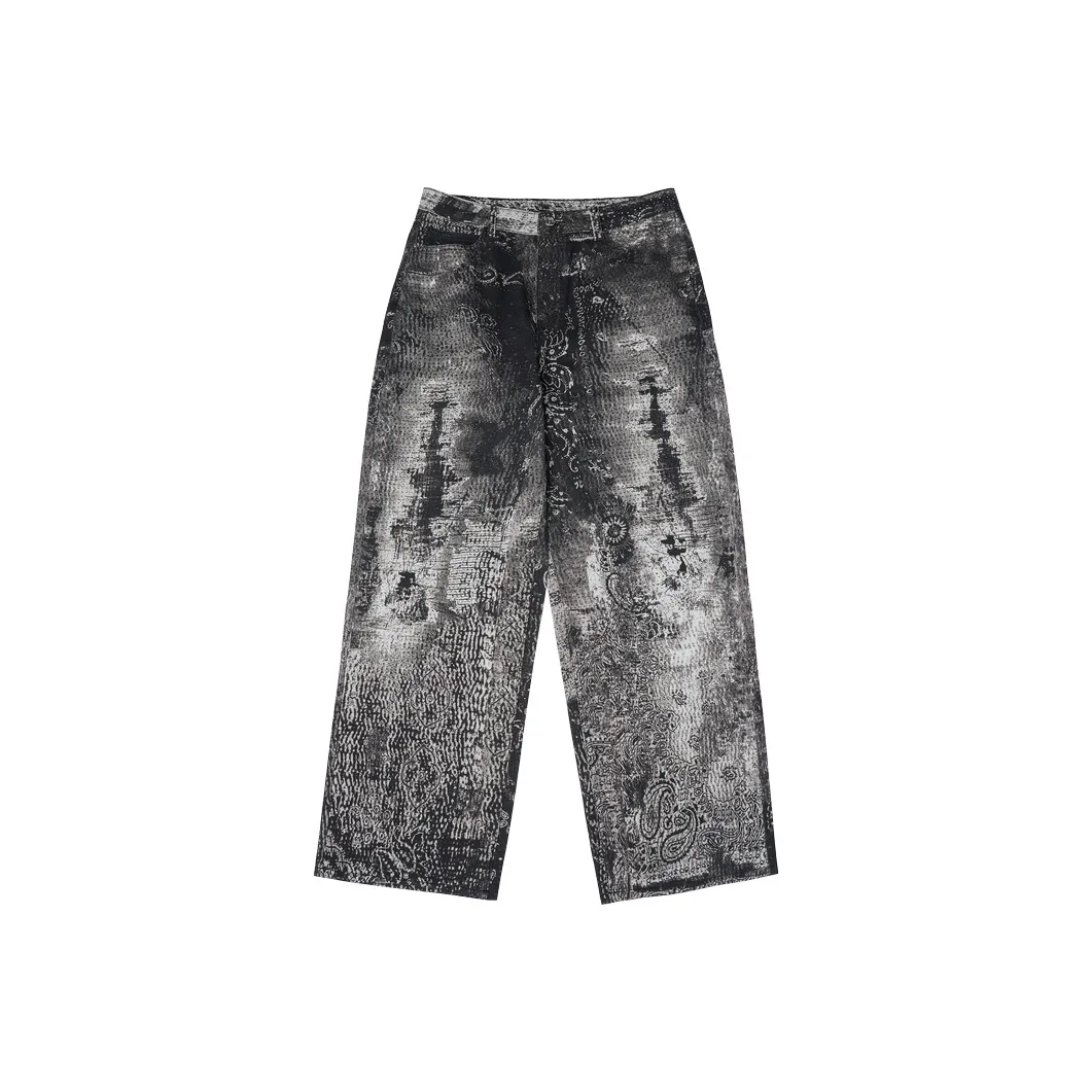 COLLUSION x005 90s straight leg Jeans key-chains in black acid wash