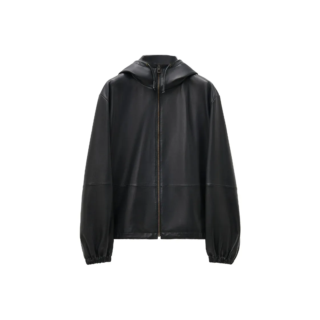 LOEWE Hooded Zipped Leather Jacket